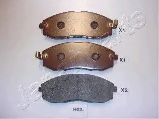 Комплект тормозных колодок, дисковый тормоз JAPANPARTS PAH02AF