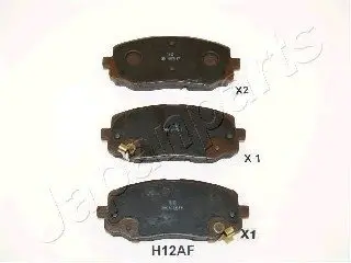 Комплект тормозных колодок, дисковый тормоз JAPANPARTS PAH12AF