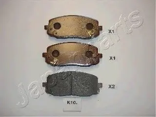 Комплект тормозных колодок, дисковый тормоз JAPANPARTS PAK10AF