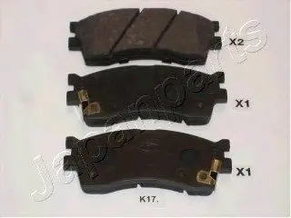 Комплект гальмівних колодок, дискове гальмо JAPANPARTS PAK17AF