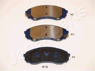 Комплект тормозных колодок, дисковый тормоз JAPANPARTS PAK19AF