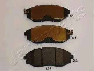 Комплект тормозных колодок, дисковый тормоз JAPANPARTS PAW09AF (фото 1)