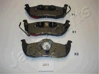 Комплект тормозных колодок, дисковый тормоз JAPANPARTS PP001AF (фото 1)