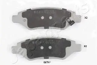 Комплект тормозных колодок, дисковый тормоз JAPANPARTS PP007AF