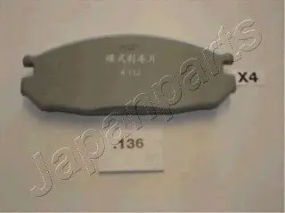 Комплект тормозных колодок, дисковый тормоз JAPANPARTS PP136AF