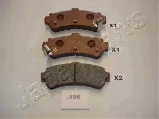 Комплект гальмівних колодок, дискове гальмо JAPANPARTS PP196AF