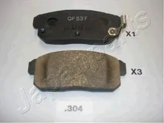 Комплект гальмівних колодок, дискове гальмо JAPANPARTS PP304AF