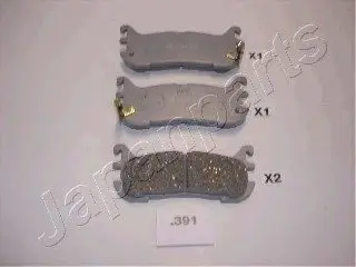 Комплект тормозных колодок, дисковый тормоз JAPANPARTS PP391AF