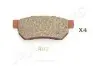 Комплект тормозных колодок, дисковый тормоз JAPANPARTS PP402AF
