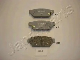 Комплект тормозных колодок, дисковый тормоз JAPANPARTS PP504AF