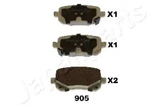 Комплект тормозных колодок, дисковый тормоз JAPANPARTS PP905AF