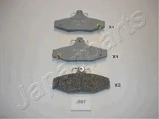 Комплект тормозных колодок, дисковый тормоз JAPANPARTS PP997AF