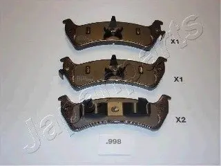 Комплект тормозных колодок, дисковый тормоз JAPANPARTS PP998AF (фото 1)