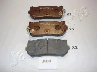 Комплект тормозных колодок, дисковый тормоз JAPANPARTS PPK00AF
