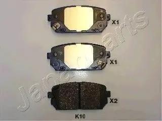 Комплект тормозных колодок, дисковый тормоз JAPANPARTS PPK10AF