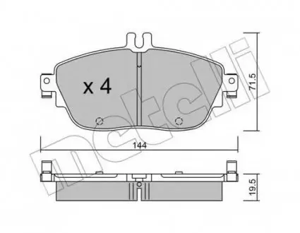 Комплект тормозных колодок 22-0965-0 Metelli 2209650