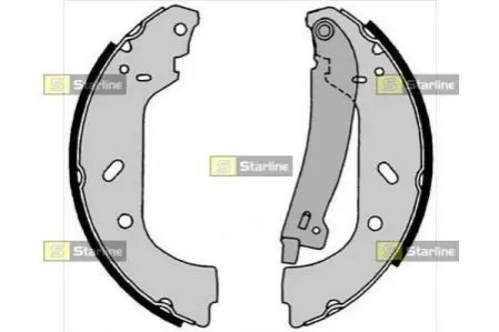 Тормозные колодки барабанные, к-кт. BC 08640 STARLINE BC08640