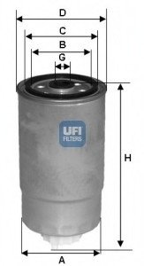 Топливный фильтр UFI 2438100