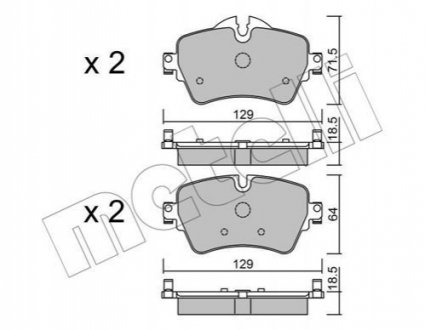 Комплект гальмівних колодок (дискових) 22-1013-0 Metelli 2210130 (фото 1)