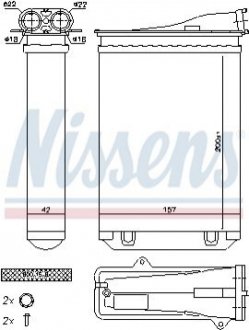 Радиатор печки NIS NISSENS 72954 (фото 1)