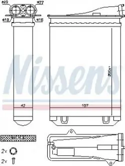 Радиатор печки NIS NISSENS 72954