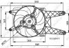 Вентилятор радіатора Fiat Seicento 1.1 98-10 (з дифузором) NRF 47039 (фото 2)