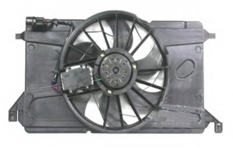 Вентилятор радіатора Ford Focus 1.4/1.6 04-12/Mazda 1.3/1.6 03-09 (з дифузором) NRF 47266 (фото 1)