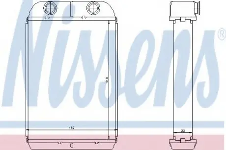 Теплообмінник, опалення салону NISSENS 71452