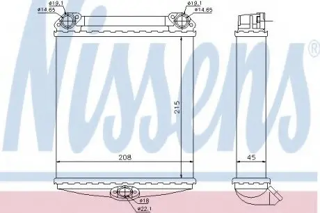 Теплообменник, отопление салона NISSENS 72001