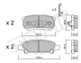Комплект гальмівних колодок (дискових) 22-0737-0 Metelli 2207370 (фото 10)