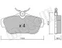 Комплект тормозных колодок, дисковый тормоз Metelli 2207120 (фото 1)