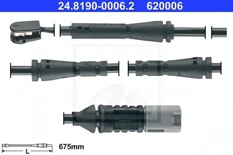 Датчик зносу гальмівних колодок 24.8190-0006.2 ATE 24819000062