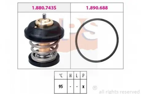 Термостат, охлаждающая жидкость 1.880.743 EPS 1880743
