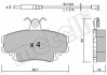 Комплект тормозных колодок, дисковый тормоз METELLI 22-0120-0K 2201200K