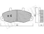 Комплект тормозных колодок, дисковый тормоз 22-0194-0 Metelli 2201940 (фото 2)