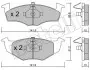 Комплект тормозных колодок, дисковый тормоз 22-0206-2 Metelli 2202062 (фото 2)