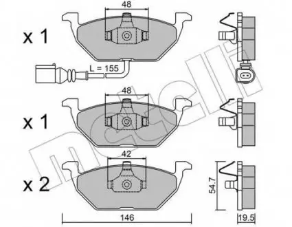 Колодки тормозные 22-0211-2 Metelli 2202112