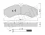 Комплект тормозных колодок, дисковый тормоз 22-0212-0 Metelli 2202120 (фото 2)