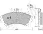 Комплект тормозных колодок, дисковый тормоз 22-0216-0 Metelli 2202160 (фото 2)