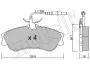Комплект гальмівних колодок, дискове гальмо 22-0217-0 Metelli 2202170 (фото 2)