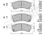 Комплект гальмівних колодок, дискове гальмо 22-0223-1 Metelli 2202231 (фото 2)