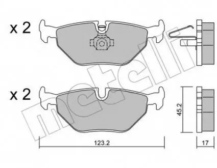 Колодки тормозные 22-0261-0 Metelli 2202610