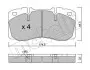 Комплект тормозных колодок, дисковый тормоз METELLI 22-0268-0 2202680