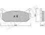 Комплект тормозных колодок, дисковый тормоз METELLI 22-0303-0 2203030