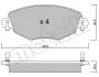 Комплект тормозных колодок, дисковый тормоз 22-0318-0 Metelli 2203180 (фото 2)