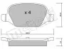 Комплект гальмівних колодок (дискових) METELLI 22-0324-0 2203240
