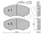 Комплект гальмівних колодок, дискове гальмо 22-0325-0 Metelli 2203250 (фото 2)