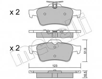 Колодки тормозные 22-0337-1 Metelli 2203371