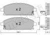 Комплект тормозных колодок, дисковый тормоз METELLI 22-0406-1 2204061