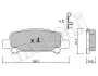Комплект гальмівних колодок (дискових) 22-0414-0 Metelli 2204140 (фото 1)